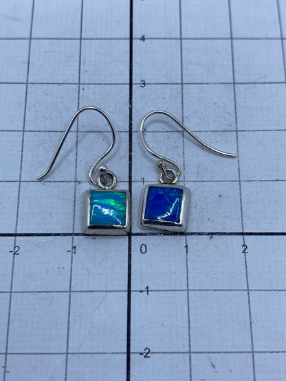 Aretes Plata Ópalo de Fuego Azul — Taxco 925 — foto 5