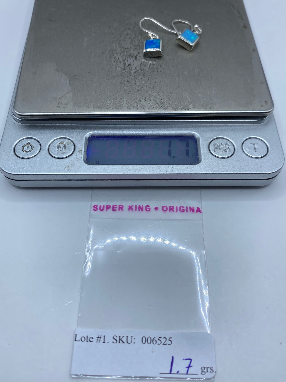 Aretes Plata Ópalo de Fuego Azul — Taxco 925 — foto 6