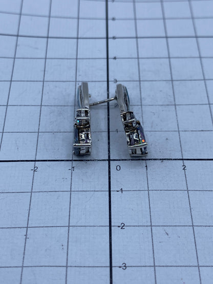 Aretes de Plata con Ópalo de Fuego Azul — Taxco 925 — foto 5