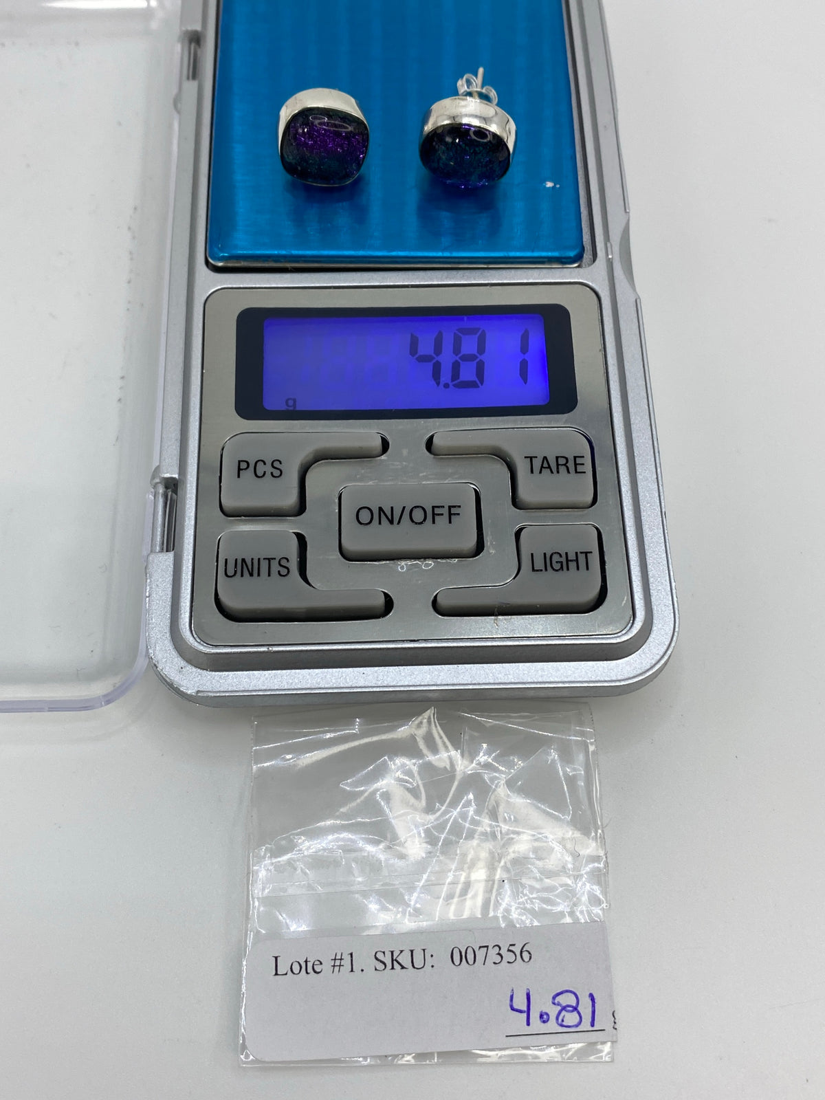 Aretes de Plata con Piedra Morada — Taxco 925 — foto 6