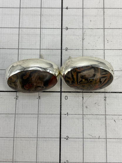 Cierre de botón especial de los aretes, plata 925 con Quinto