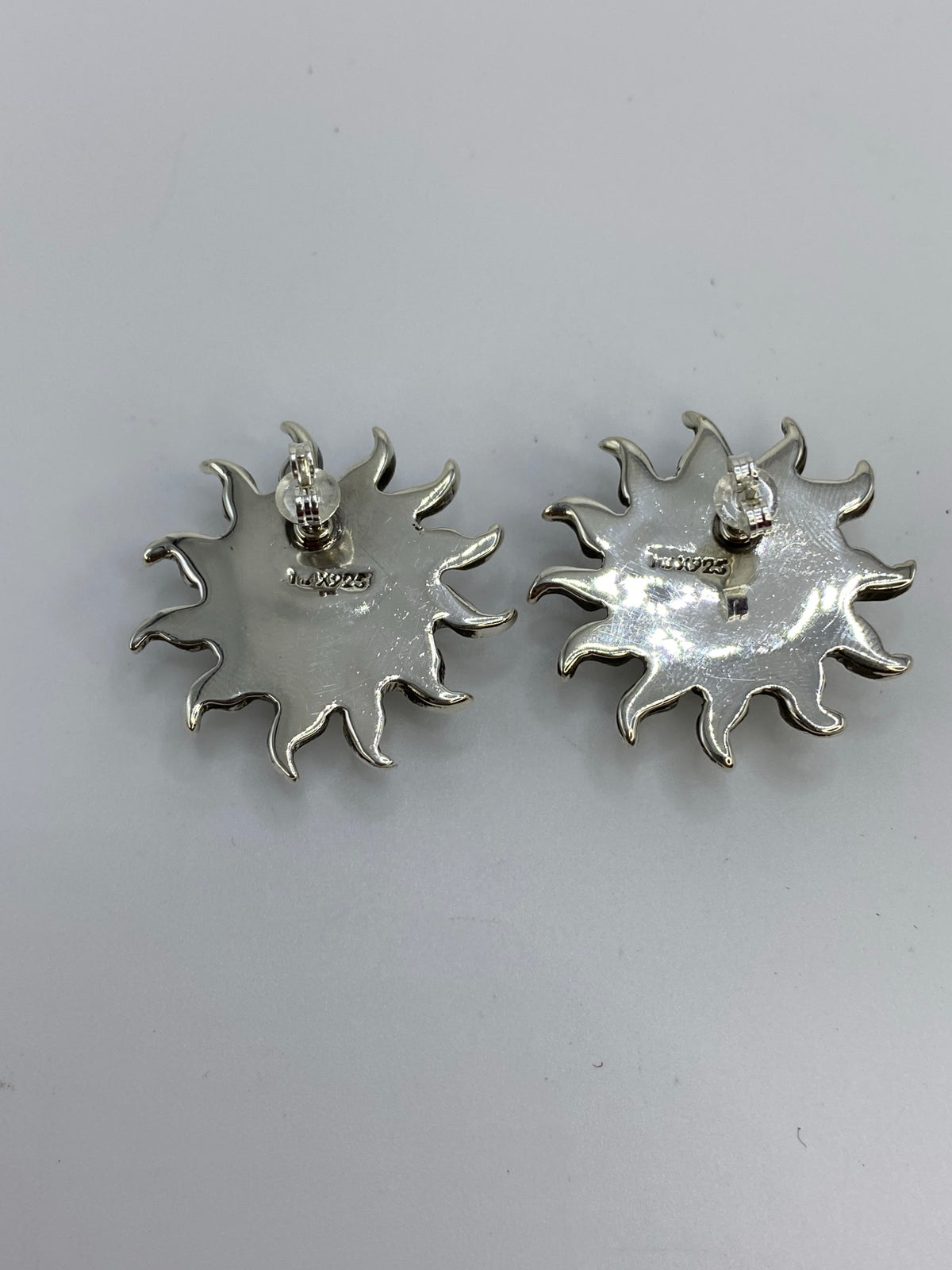 Aretes Plata Sol con Perla Iridiscente — Taxco 925 — foto 5