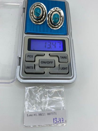 Aretes de Plata con Turquesa Azul Cielo — Taxco 925 — foto 6