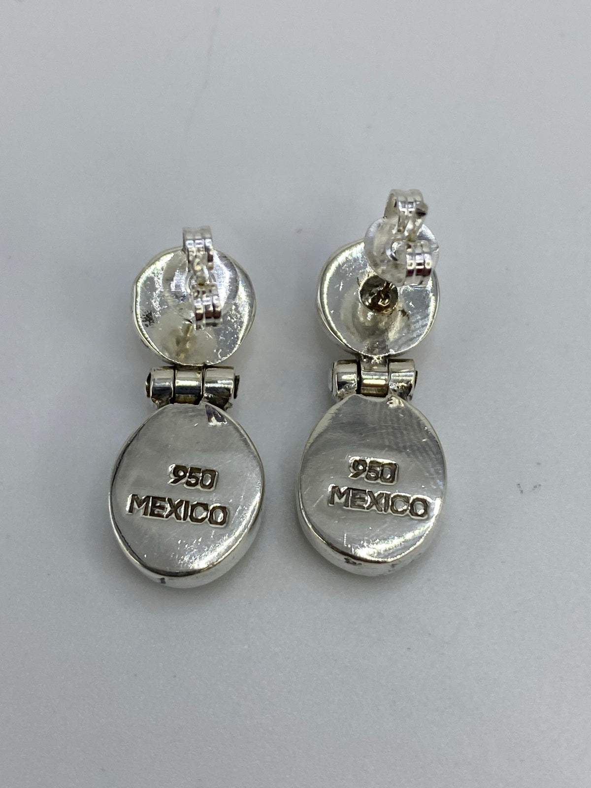 Aretes Plata Ópalo de Fuego Verde — Taxco 950 — foto 5