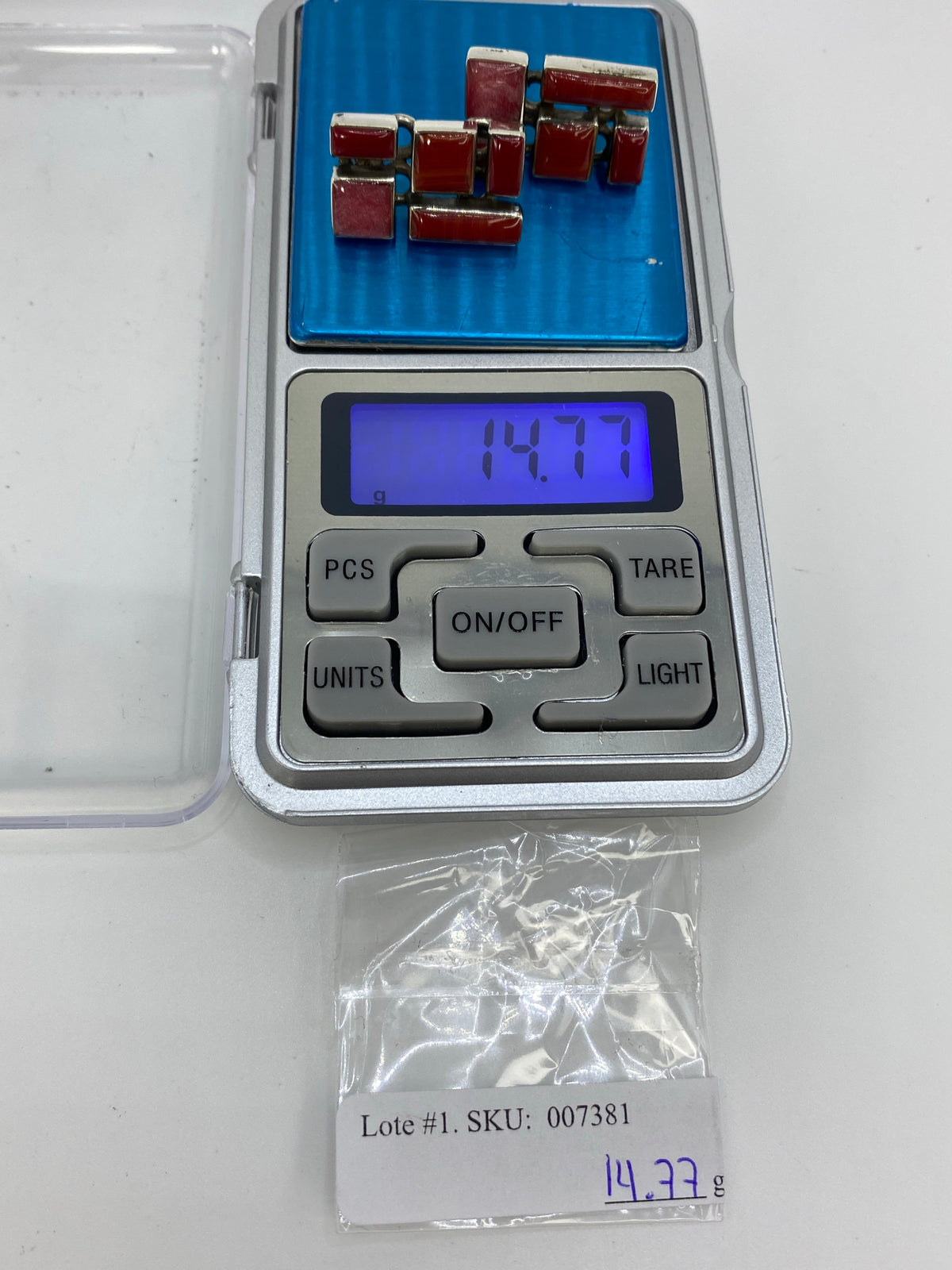 Aretes Plata 925 Coral, Ojo de Tigre y Lapislázuli — Taxco — foto 6