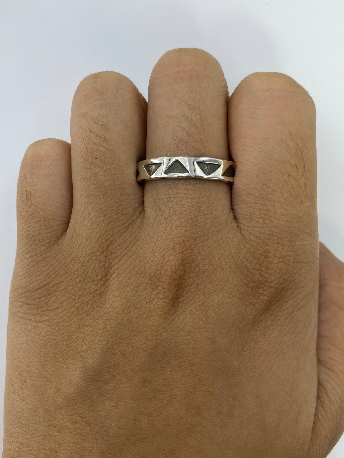 Anillo de Plata Triángulos Geométricos — Taxco 925 — foto 5