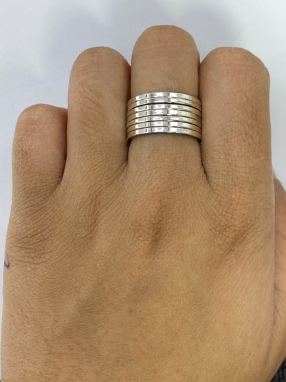 Anillo de Plata Eslabones Pulidos — Taxco 925 — foto 5