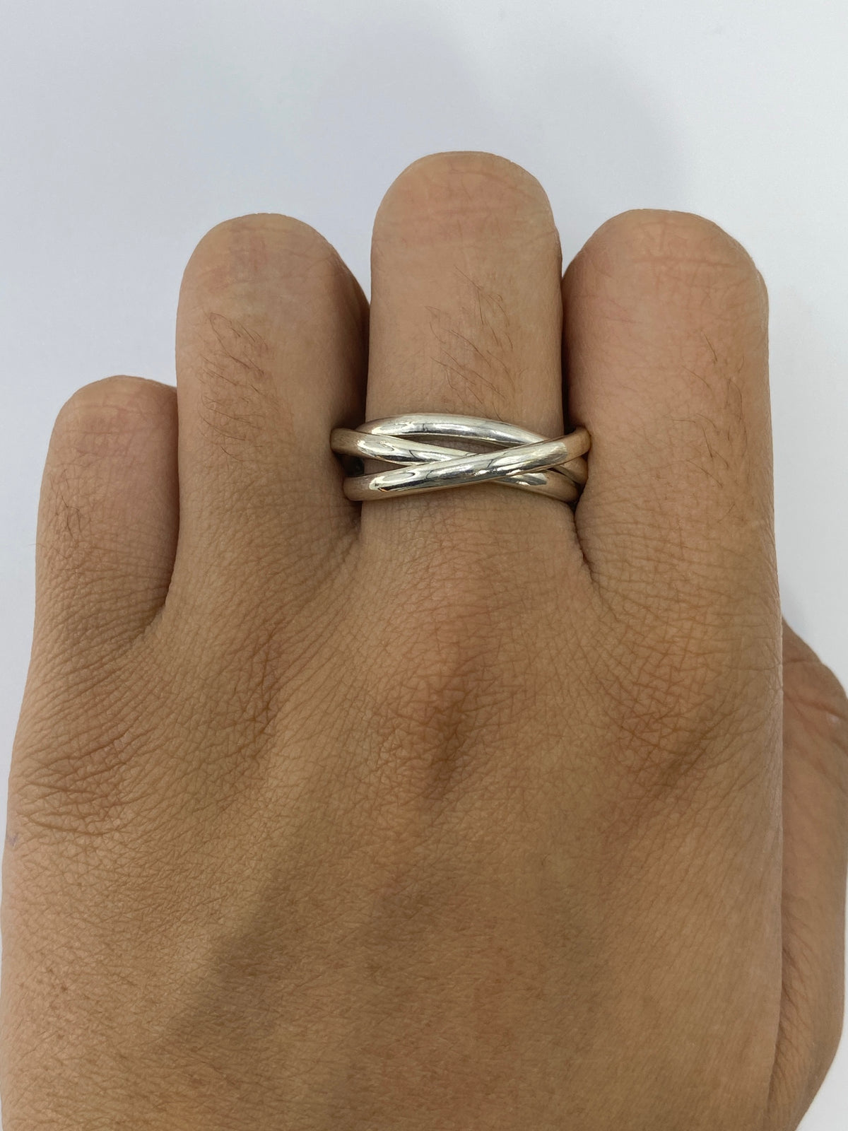 Anillo de Tres Bandas de Plata 925 — Minimalista Taxco — foto 5