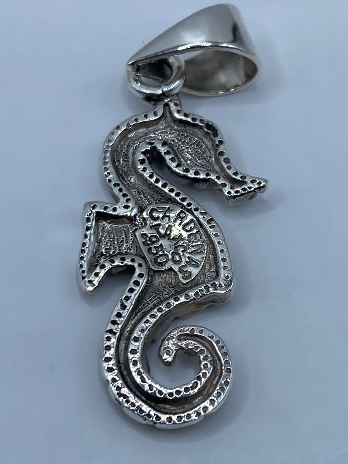 Dije Caballo de Mar Plata 950 Ópalo de Fuego — Tornasol — foto 5