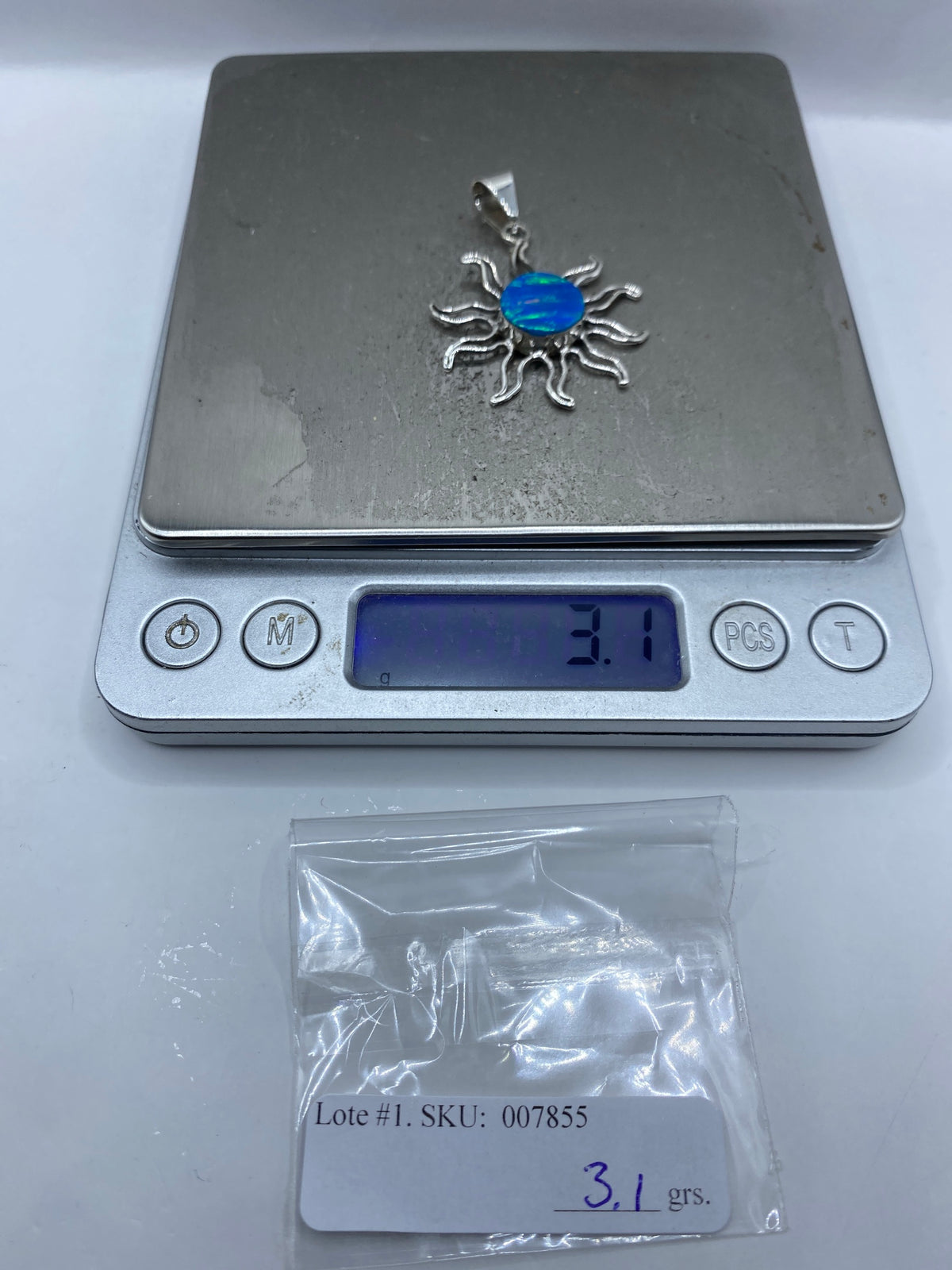 Dije Ópalo de Fuego Azul en Plata 925 — Taxco — foto 6