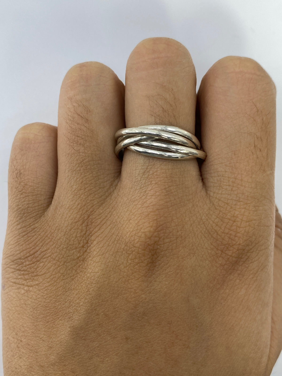 Anillo de 5 Bandas Entrelazadas Plata 925 — foto 5