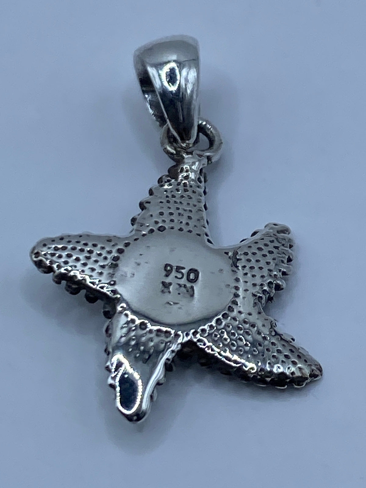 Dije Estrella de Mar Plata 950 con Ópalo de Fuego Morada — foto 5