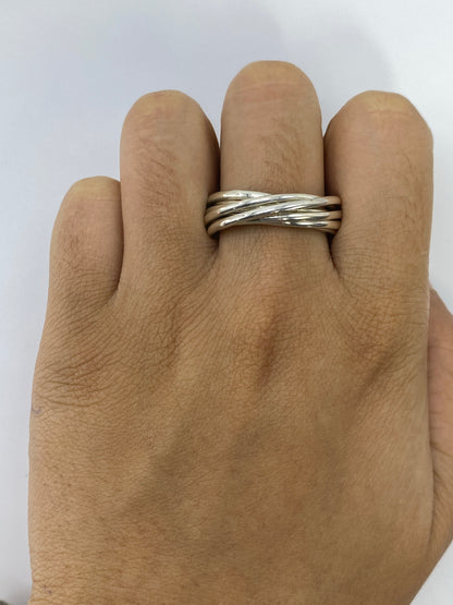 Anillo Semanario de Plata 925 — Eslabones Pulidos Taxco — foto 5