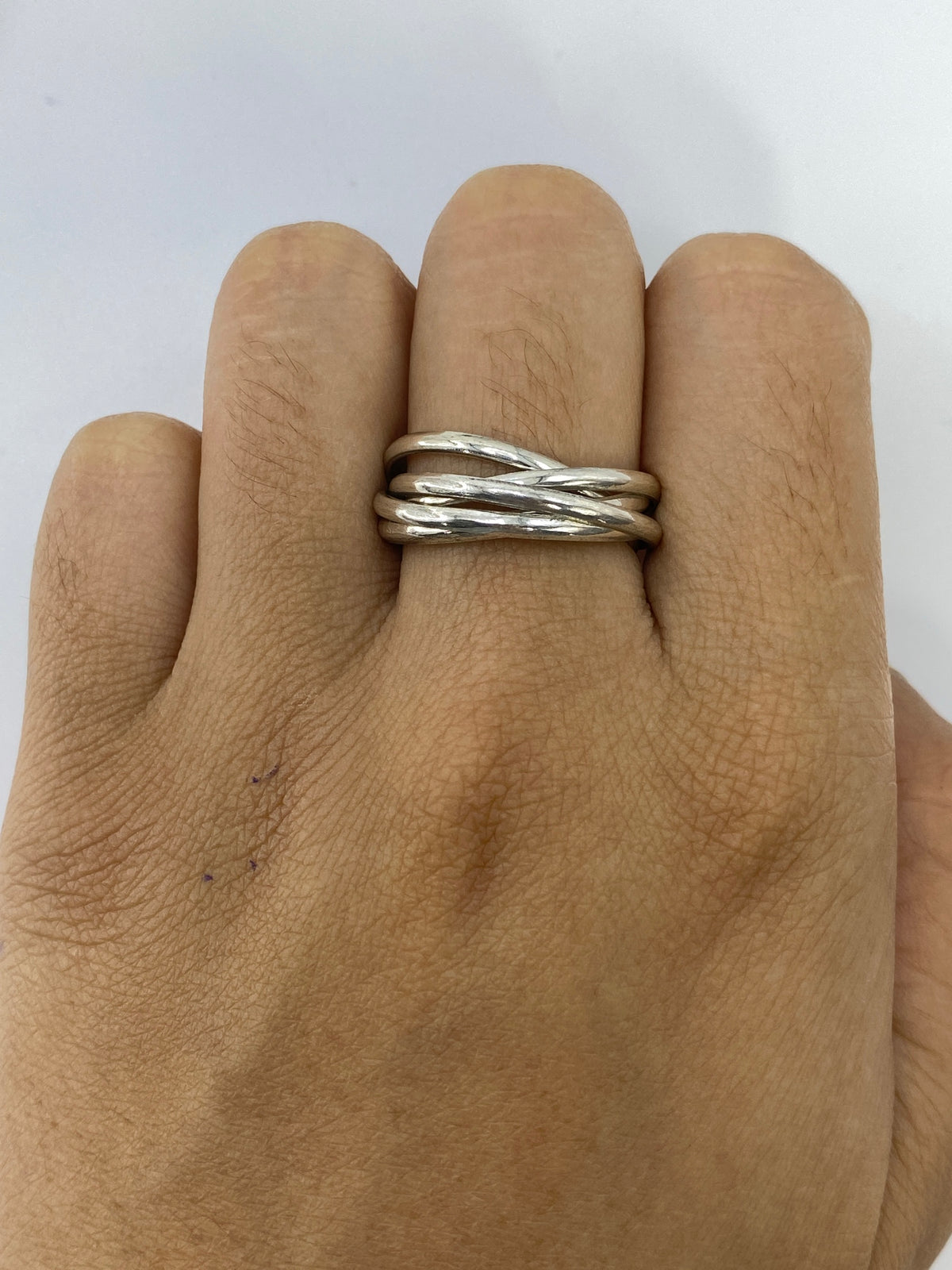 Anillo de Plata 925 con 5 Bandas — Taxco Unisex — foto 5