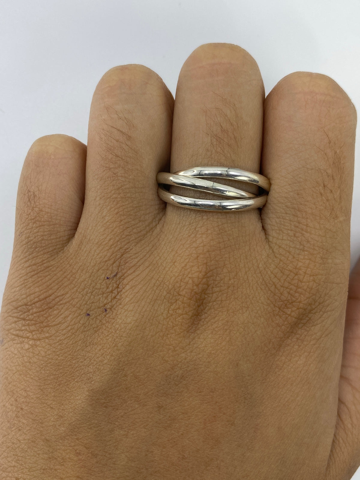 Anillo de Plata 925 Tres Bandas Entrelazadas — Taxco — foto 5
