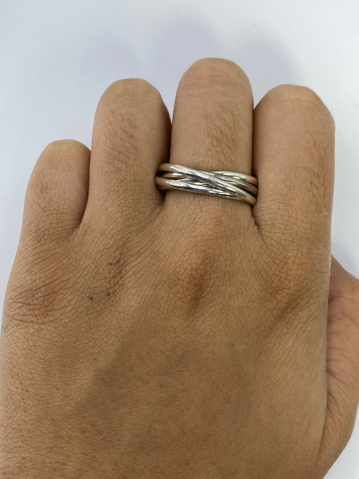 Anillo de Plata 925 con 5 Bandas Entrelazadas — Taxco — foto 5