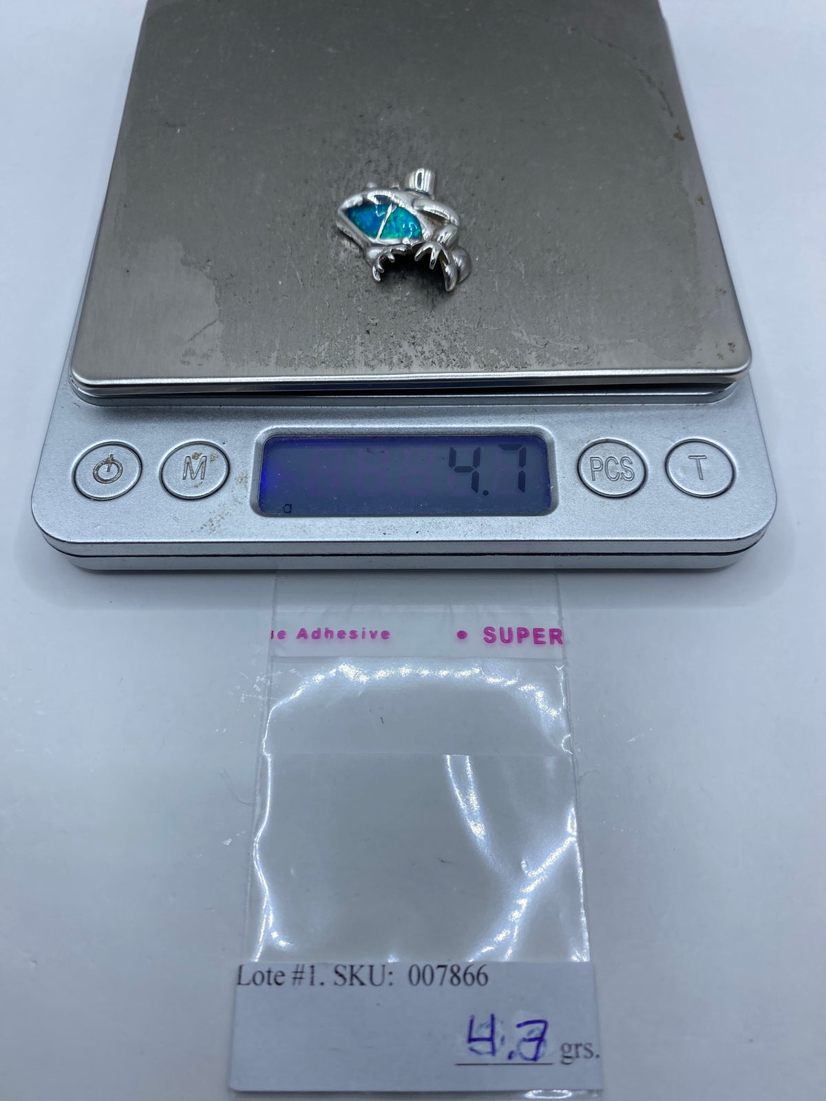 Dije Sapo de Plata con Ópalo de Fuego Azul — Taxco 925 — foto 6