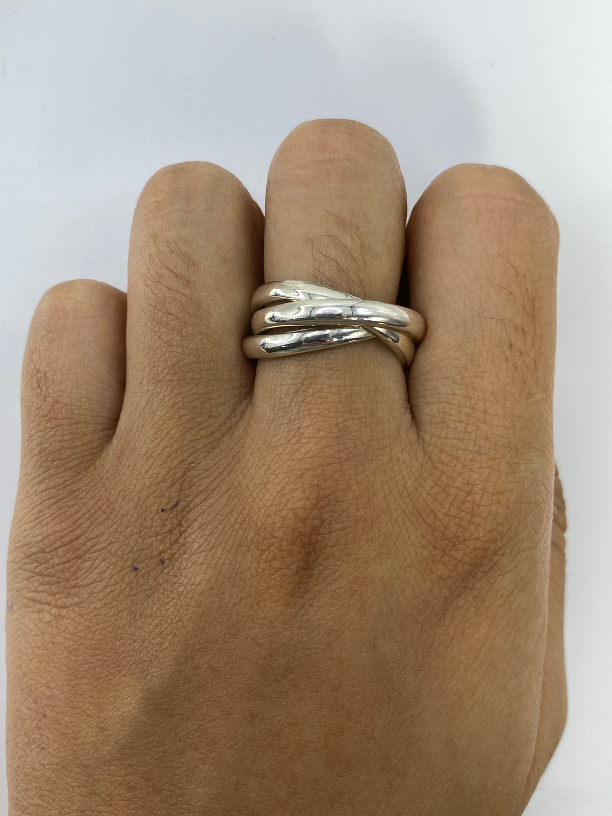 Anillo de Plata 925 Tres Bandas Entrelazadas — Taxco — foto 5