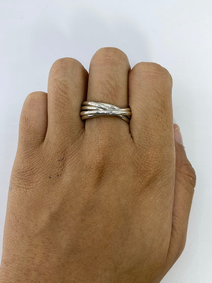 Anillo de 5 Bandas Entrelazadas Plata 925 — Taxco — foto 5