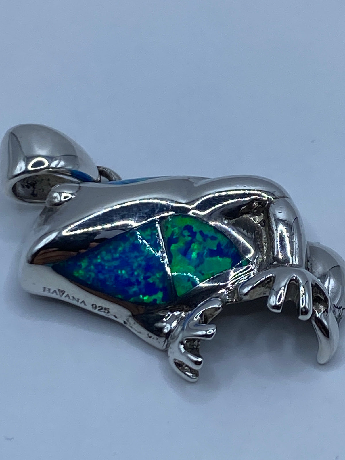 Dije Sapo de Plata con Ópalo de Fuego Azul — Taxco 925 — foto 5
