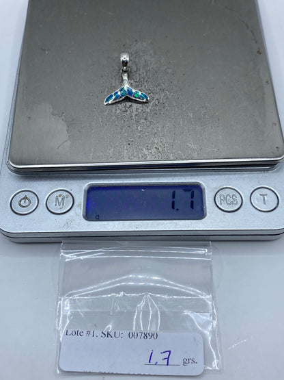 Dije Plata Ópalo de Fuego Azul — Taxco 950 — foto 6