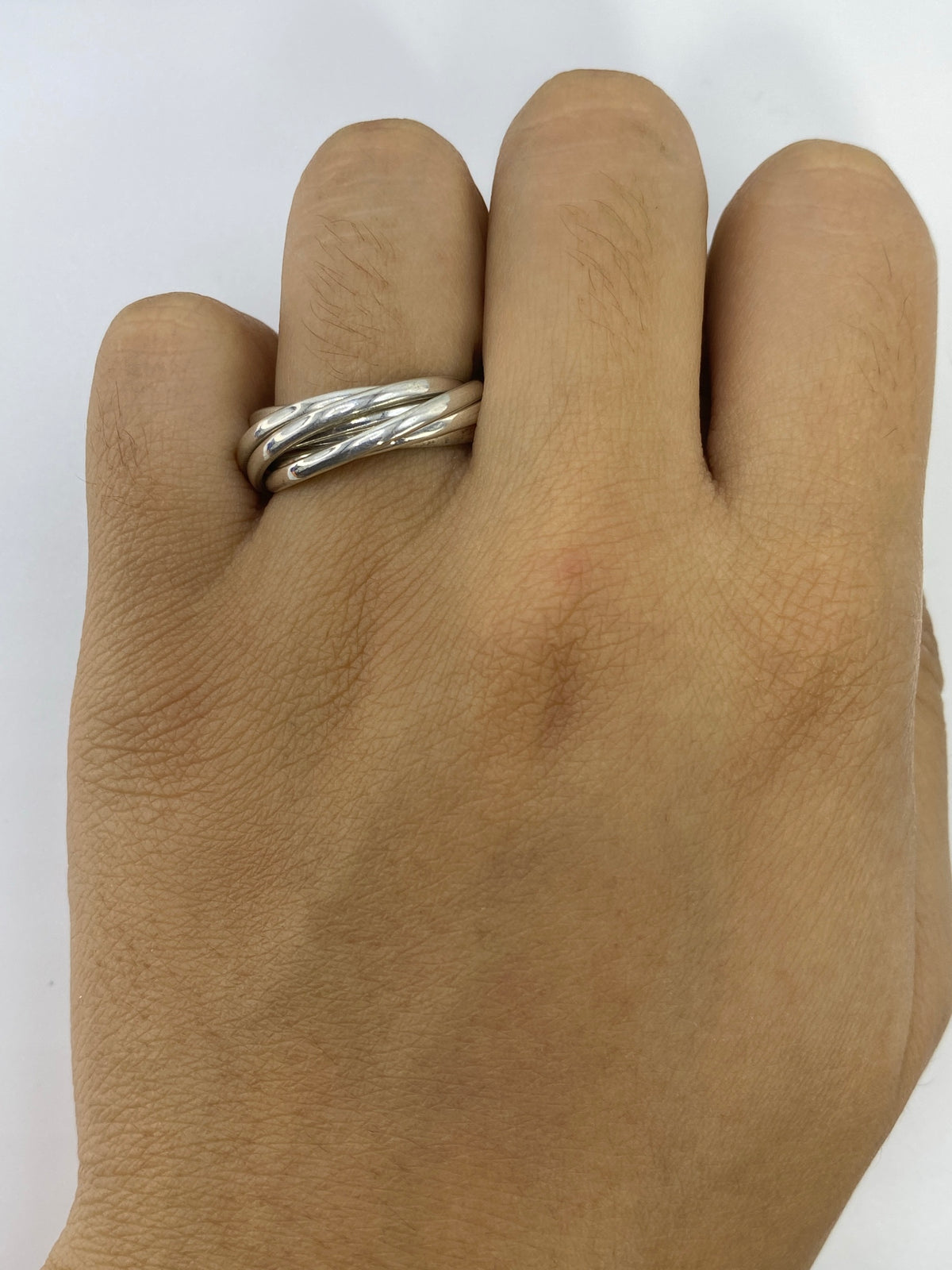 Anillo Semanario de Plata 925 — Diseño Entrecruzado Unisex — foto 5