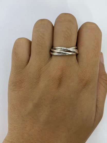 Anillo de Plata 5 Bandas Entrelazadas — Taxco 925 — foto 5