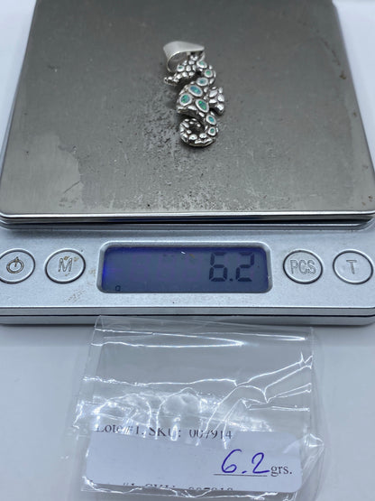 Dije Caballito de Mar Plata 950 con Ópalo Azul — foto 6