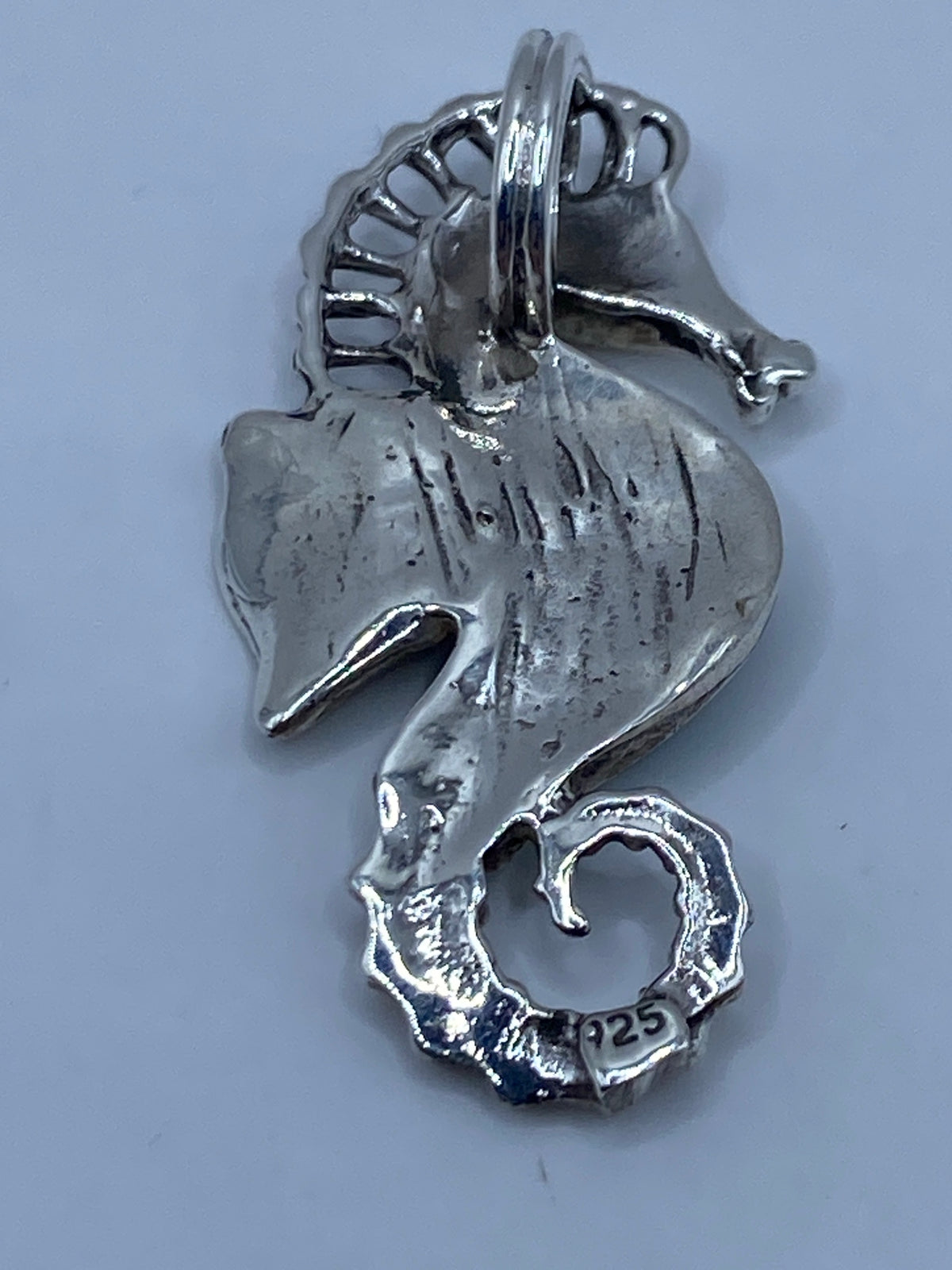 Dije Caballito de Mar en Plata 950 con Ópalo Azul — foto 5