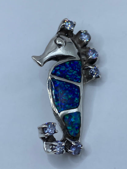 Dije Caballito de Mar Plata 925 con Circonia Lavanda — foto 5