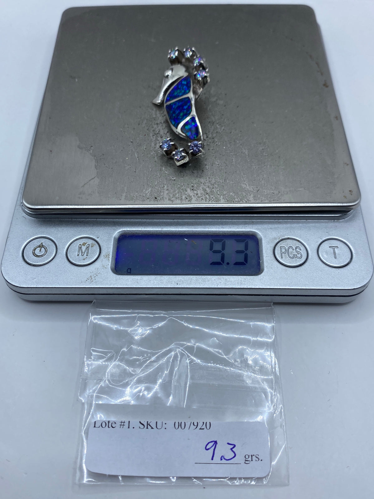 Dije Caballito de Mar Plata 925 con Circonia Lavanda — foto 6