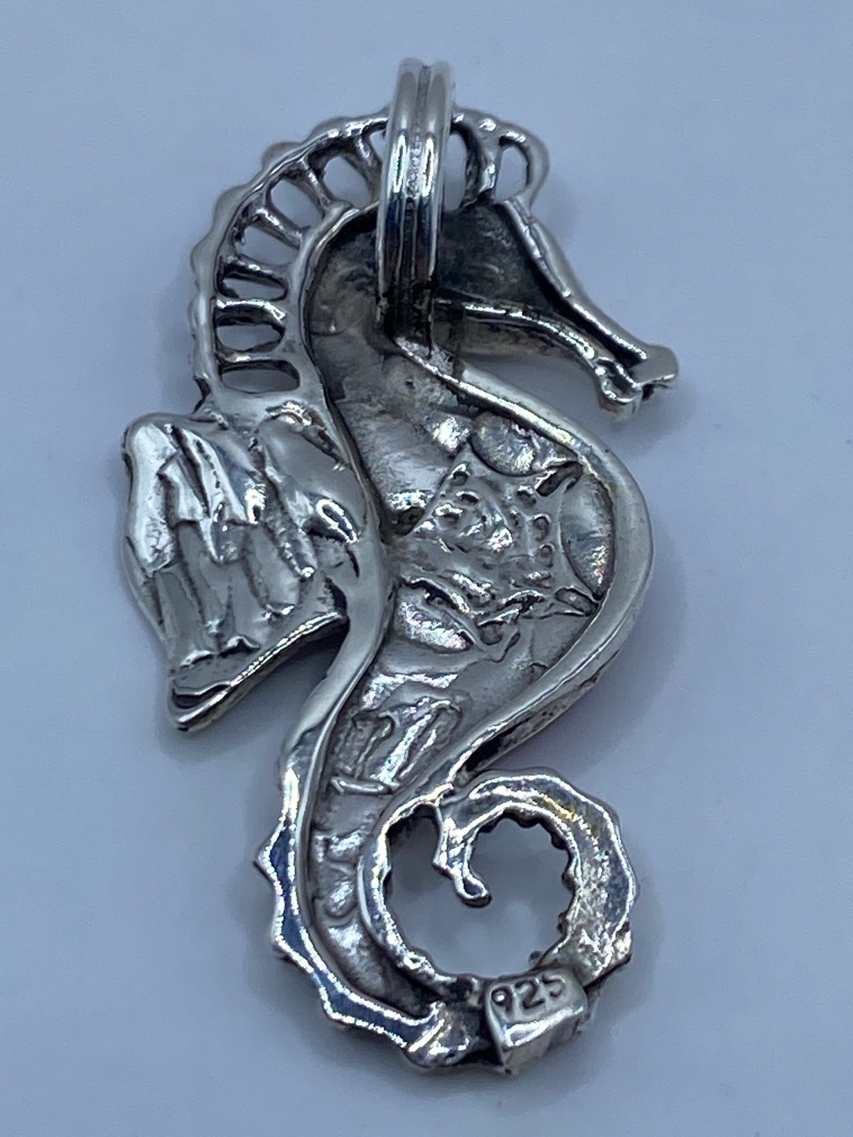 Dije Caballito de Mar Ópalo de Fuego Rosa — Plata 925 — foto 5