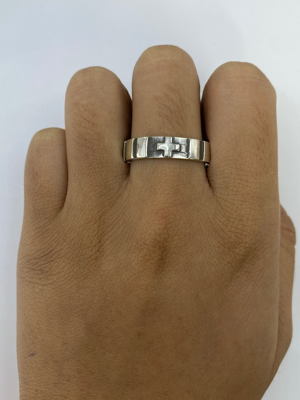 Anillo de Plata Banda Geométrica Unisex — Taxco 925 — foto 5