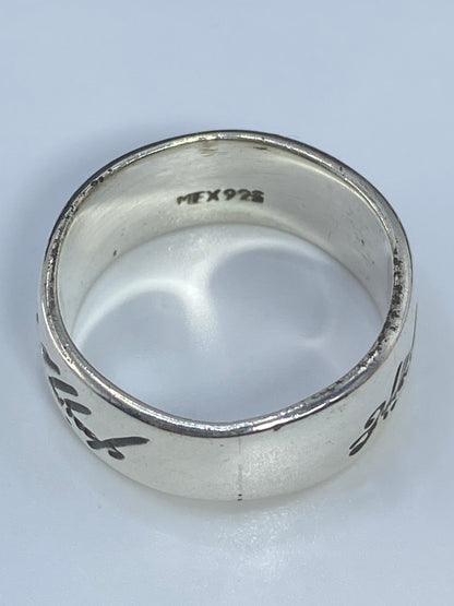 Vista interior del anillo con marca de Quinto 925 México