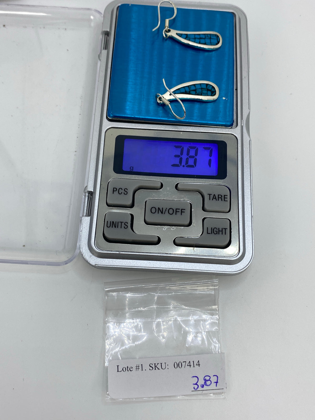 Aretes Turquesa Azul Plata 950 — Taxco — foto 6