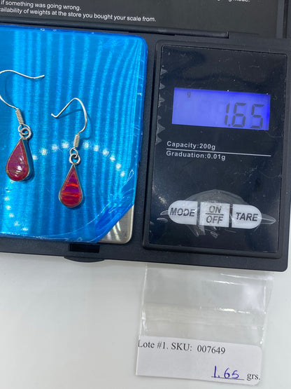 Aretes de Plata Ópalo de Fuego Rosa — Taxco 950 — foto 6