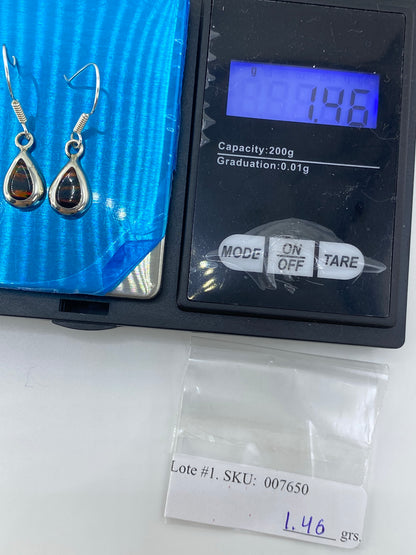 Aretes de Plata con Ópalo de Fuego Multicolor — Taxco 925 — foto 6