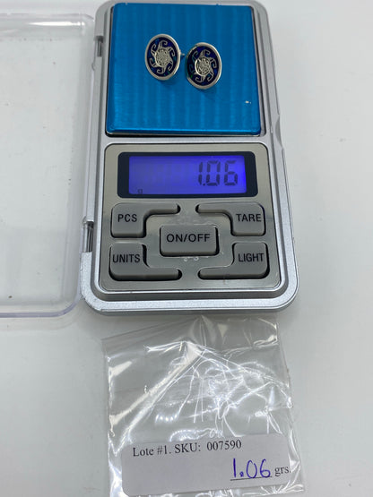 Aretes de Plata Ópalo de Fuego Azul — Taxco — foto 6