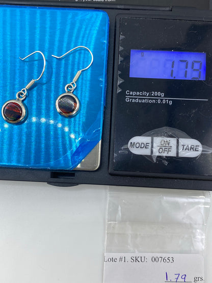 Aretes de Plata con Ópalo de Fuego Multicolor — Taxco 950 — foto 6