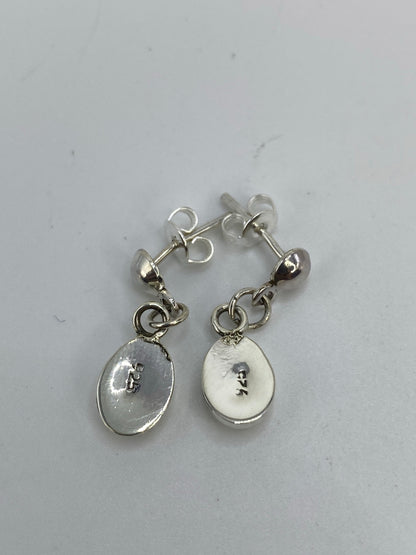 Aretes de Plata con Ópalo de Fuego Blanco — Taxco 925 — foto 5