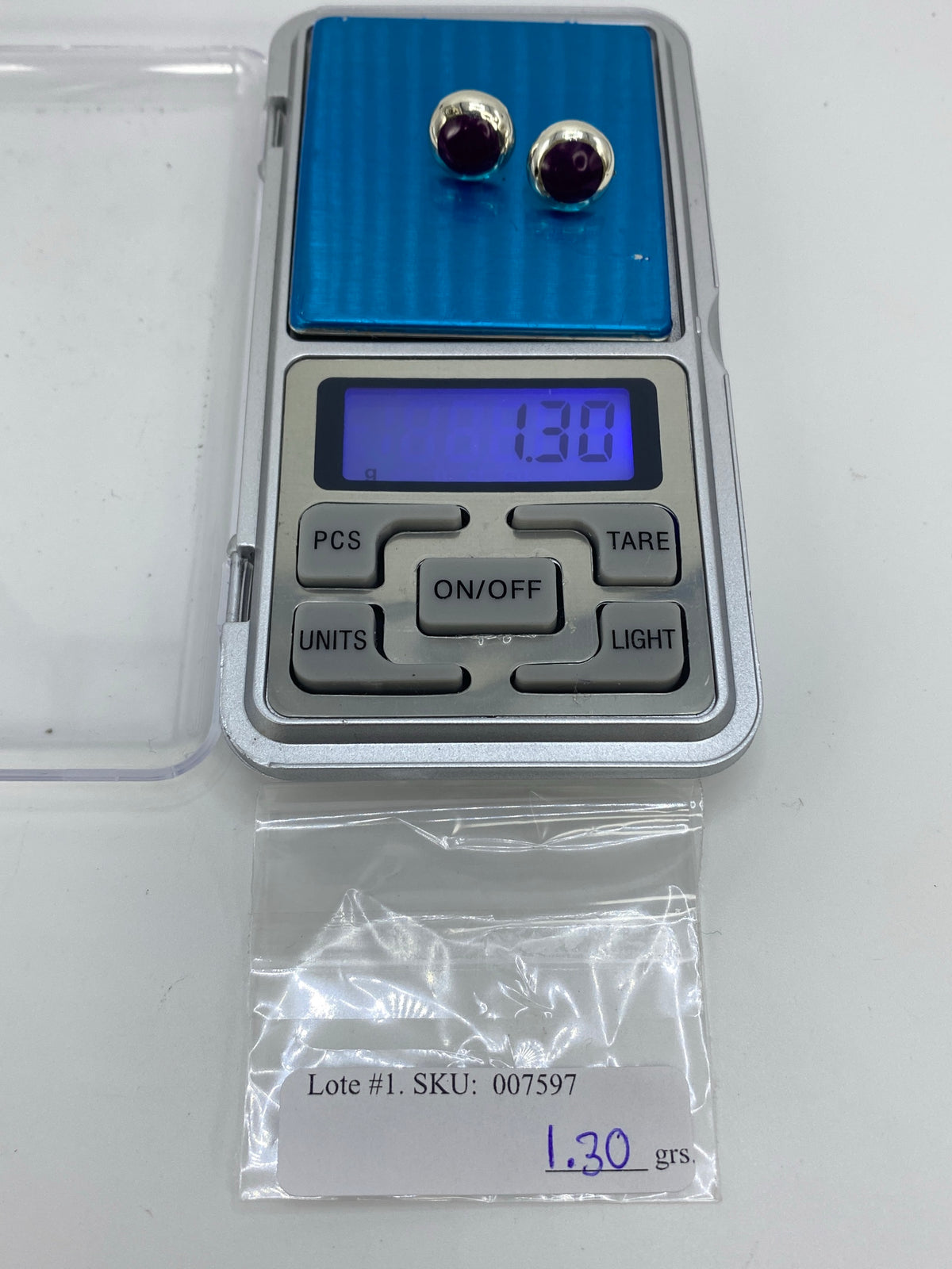 Aretes de Plata con Piedra Morada — Taxco 925 — foto 6