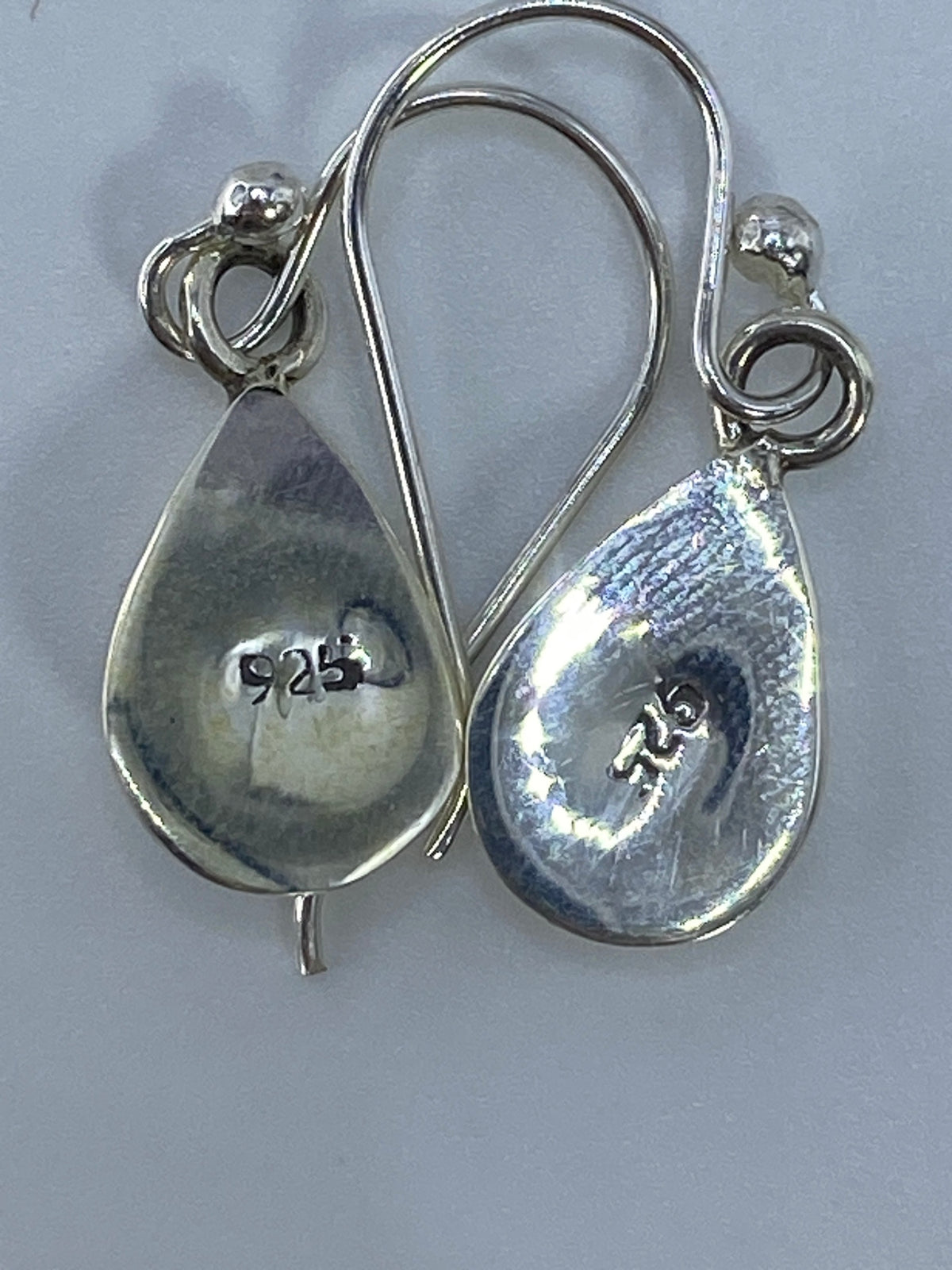 Aretes de Ópalo de Fuego Verde Olivo — Plata 925 Taxco — foto 5