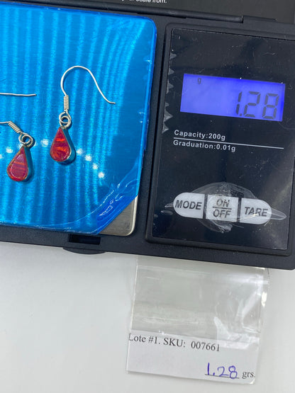 Aretes de Plata Ópalo de Fuego Rosa — Taxco 925 — foto 6