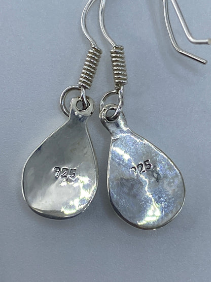 Aretes de Plata con Ópalo de Fuego Verde Olivo — Taxco 925 — foto 5