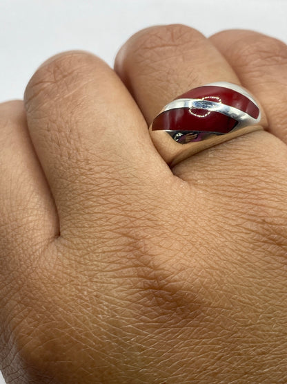 Anillo de Plata con Coral Rojo — Taxco 925 — foto 6