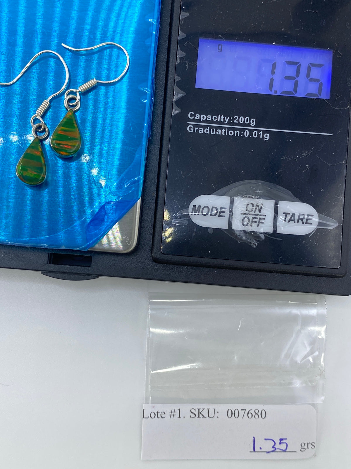 Aretes de Plata 950 con Ópalo de Fuego — Taxco — foto 6