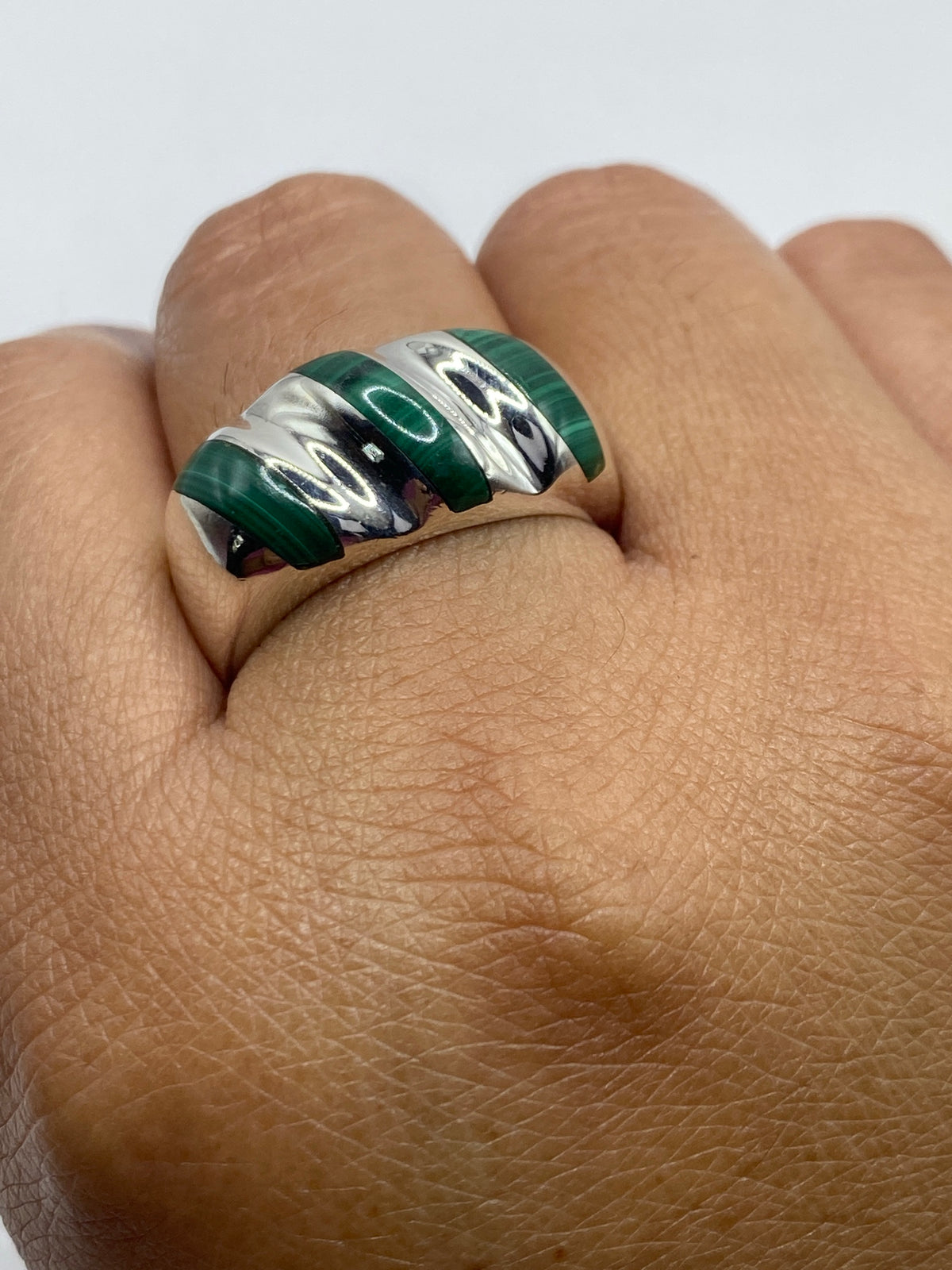 Anillo de Plata con Malaquita Verde — Taxco 925 — foto 6