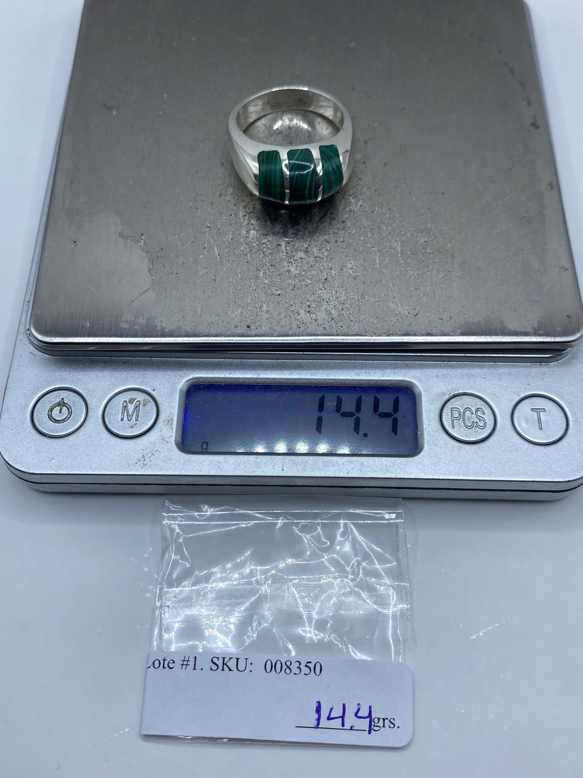 Anillo de Plata con Malaquita Verde — Taxco 925 — foto 7