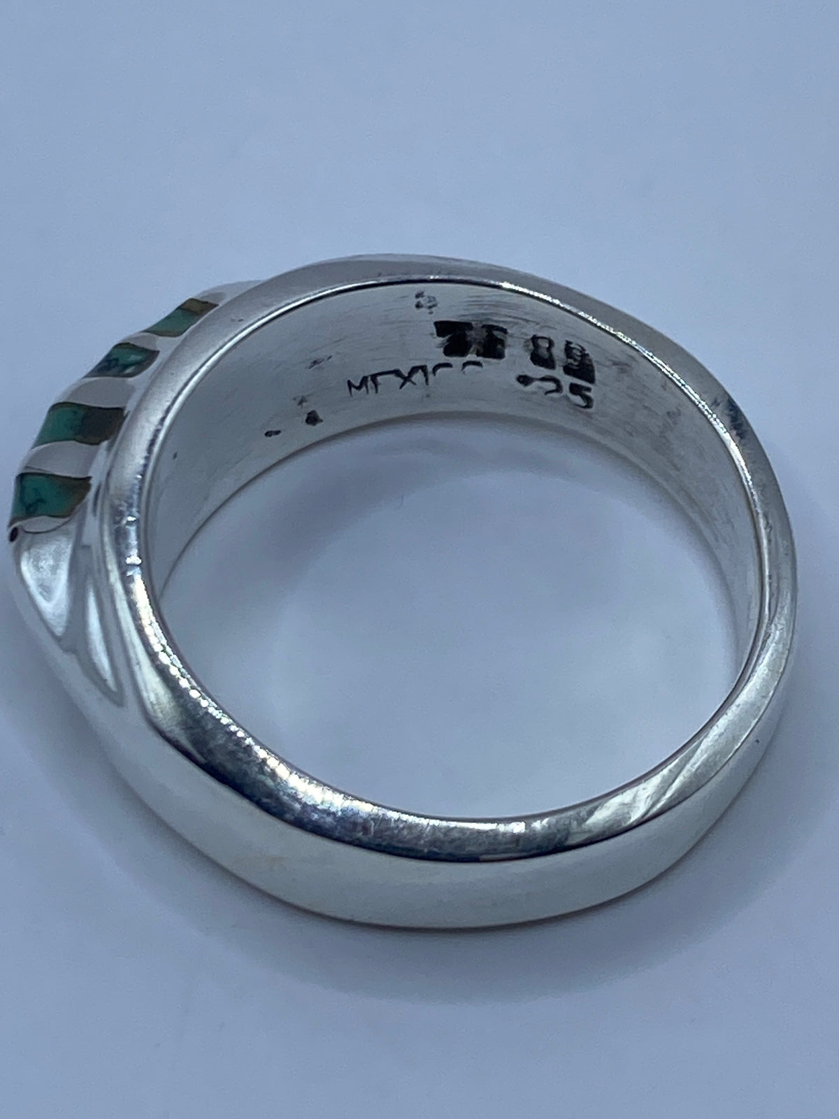 Anillo de Plata Turquesa Azul Cielo — Taxco 925 — foto 5