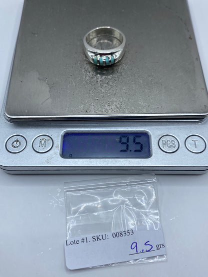 Anillo de Plata con Turquesa Azul Cielo — Taxco 925 — foto 6
